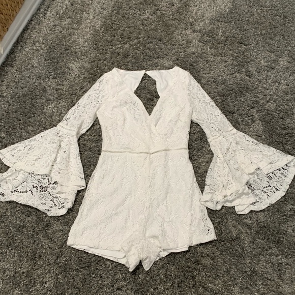 Lulus Babygirl White Lace Romper - Picture 5 of 10